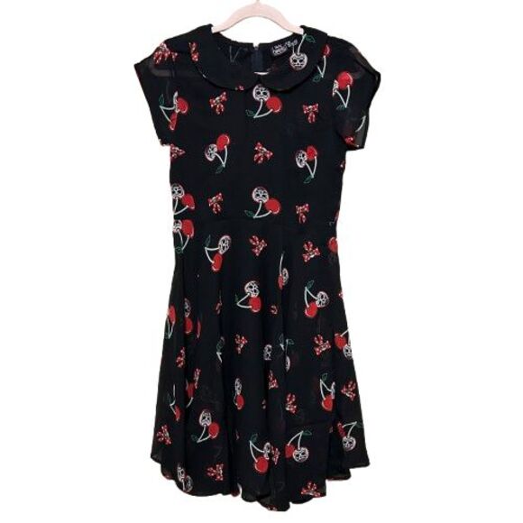 NWT Dead Threads Fit Flare Dress Womens Small Cherry Skull Rockabilly Punk VLV - Picture 1 of 9